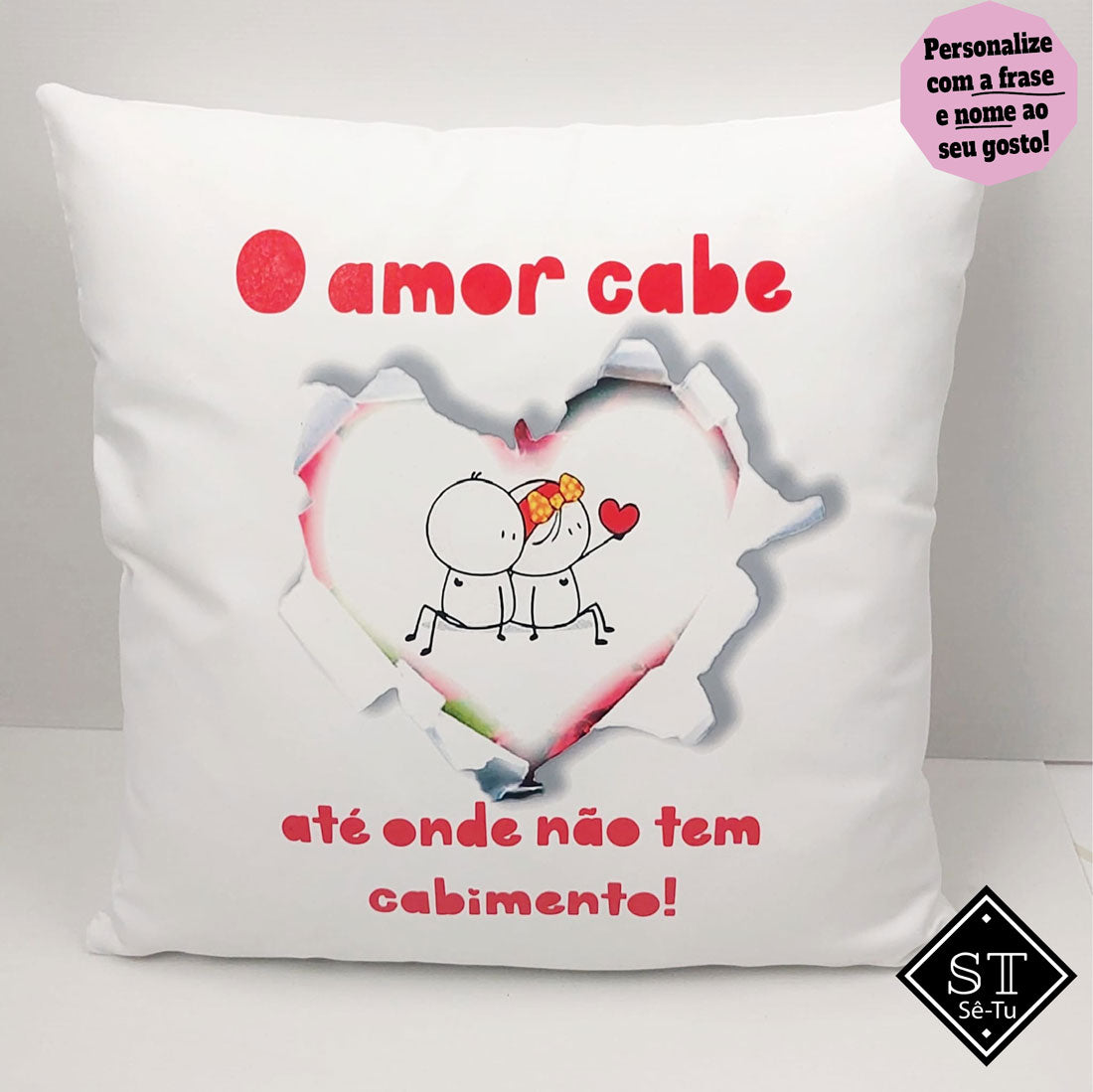 Almofada O Amor cabo onde não tem Batimento